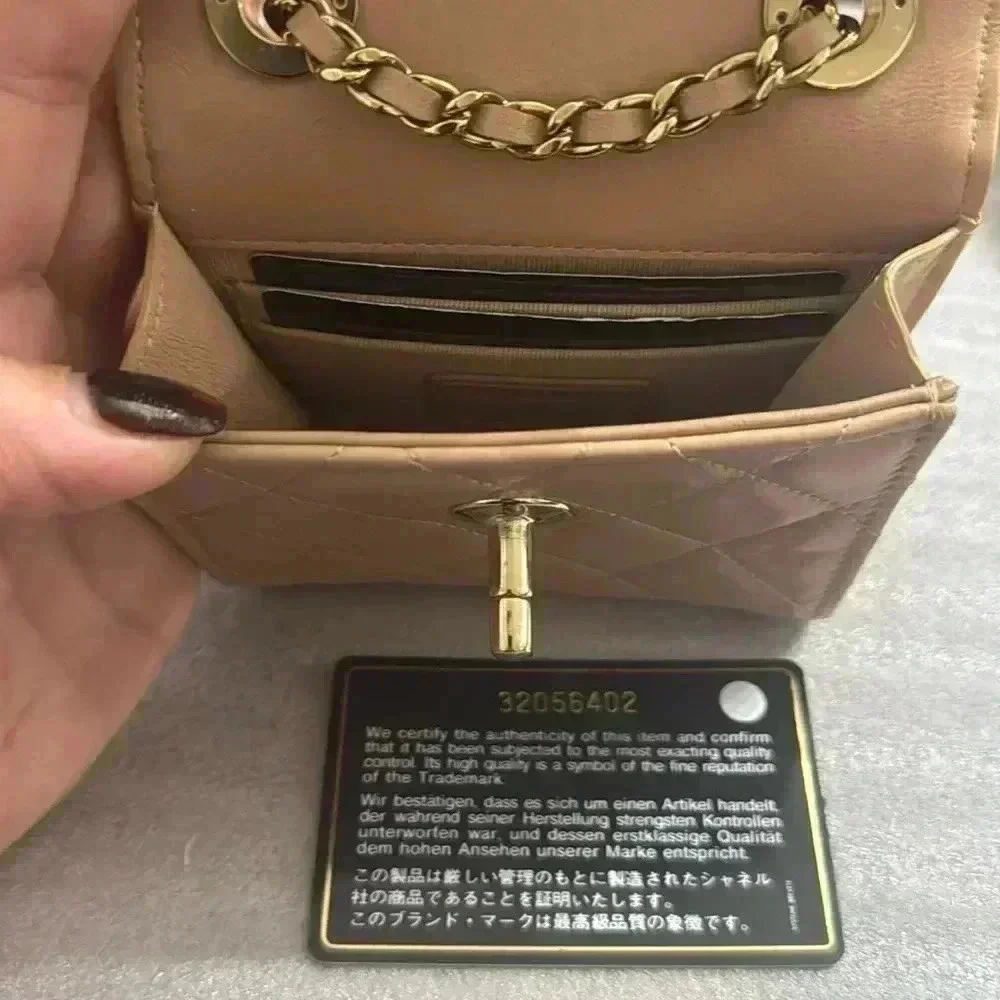 Chanel Lambskin Quilted Mini Trendy CC Clutch With Chain